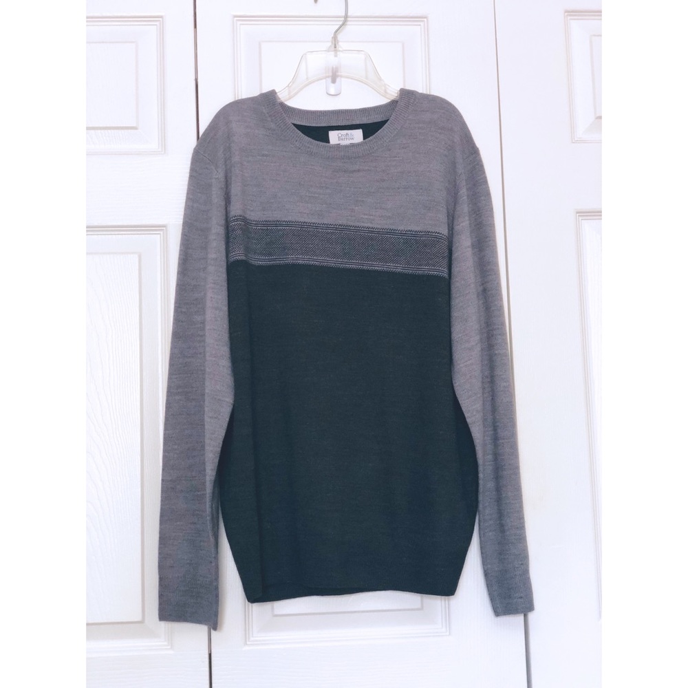 Croft & Barrow LS Mens Gray Lightweight Crewneck Sweater